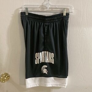 MSU Nike Dark Grey and White Athletic Shorts M